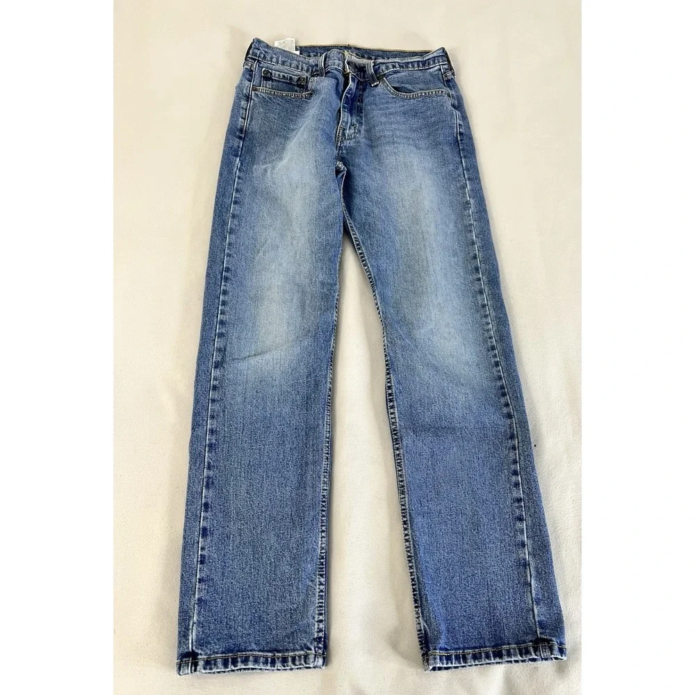 Levis 505 Regular Fit Jeans Mens 31x32 Med Wash Blue Denim Straight Leg